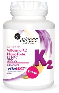 Witamina K2 FORTE 200 z NATTO 60 kaps. Aliness
