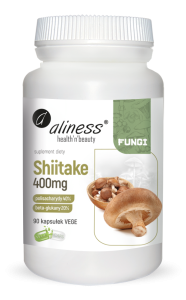 Grzyby Shiitake ekstrakt 40/20, 400mg x 90 Vege caps Aliness 