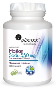 MAŚLAN SODU 550 mg kaps. dojelitowe 100 szt. Aliness