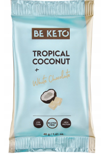Keto BATON KOKOS BIAŁA CZEKOLADA 40g PROTEINOWY Beketo