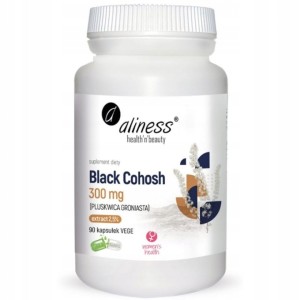 Black Cohosh 300 mg Pluskwica Groniasta 90 kaps. MENOPAUZA Aliness