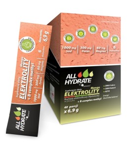 Keto Elektrolity Mango + B Complex Methyl 40 saszetek x 6,9g Aliness